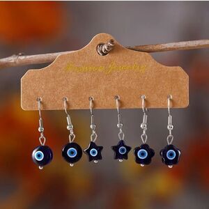Evil eye protection earrings Dangle Earrings Evil Eye Round